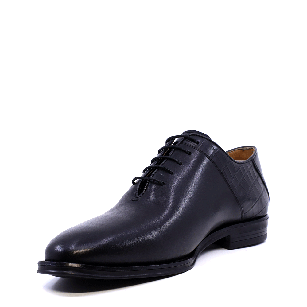 Benvenuti men's black leather oxford shoes 2169BP2942N
