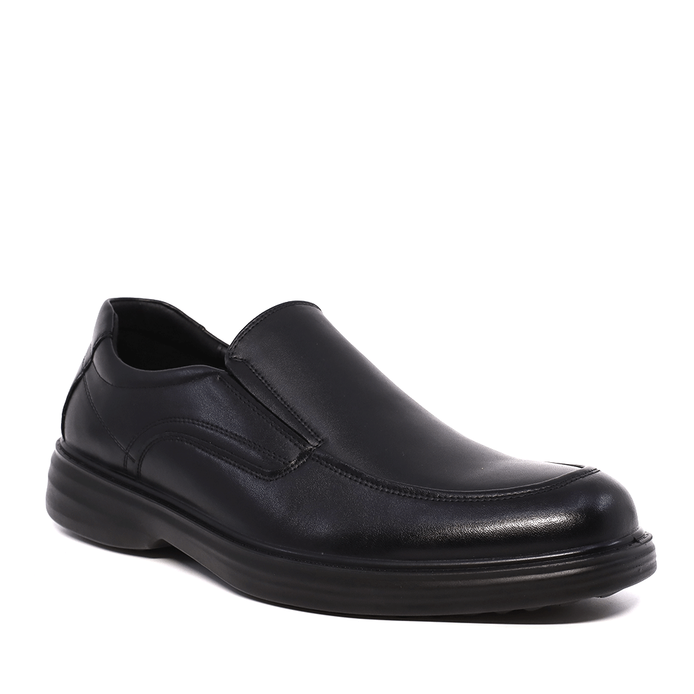 Pantofi tip loafer bărbați Benvenuti negri din piele 2020BP6603N - 1 | YEO