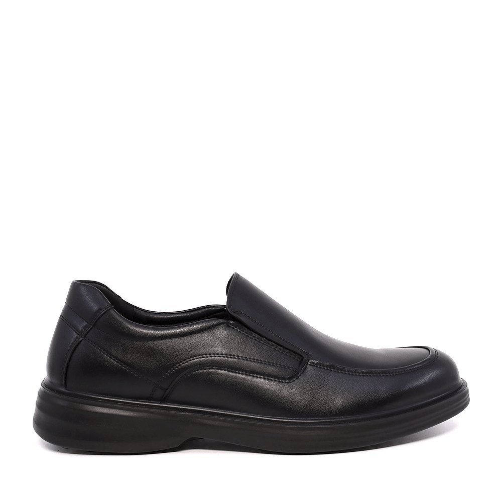 Pantofi tip loafer bărbați Benvenuti negri din piele 2020BP6603N