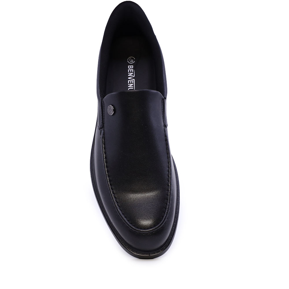 Pantofi tip loafer bărbați Benvenuti negri din piele 3852BP867N