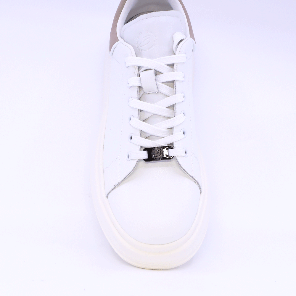Men's lightweight sneakers Benvenuti white leather 3859BP582A