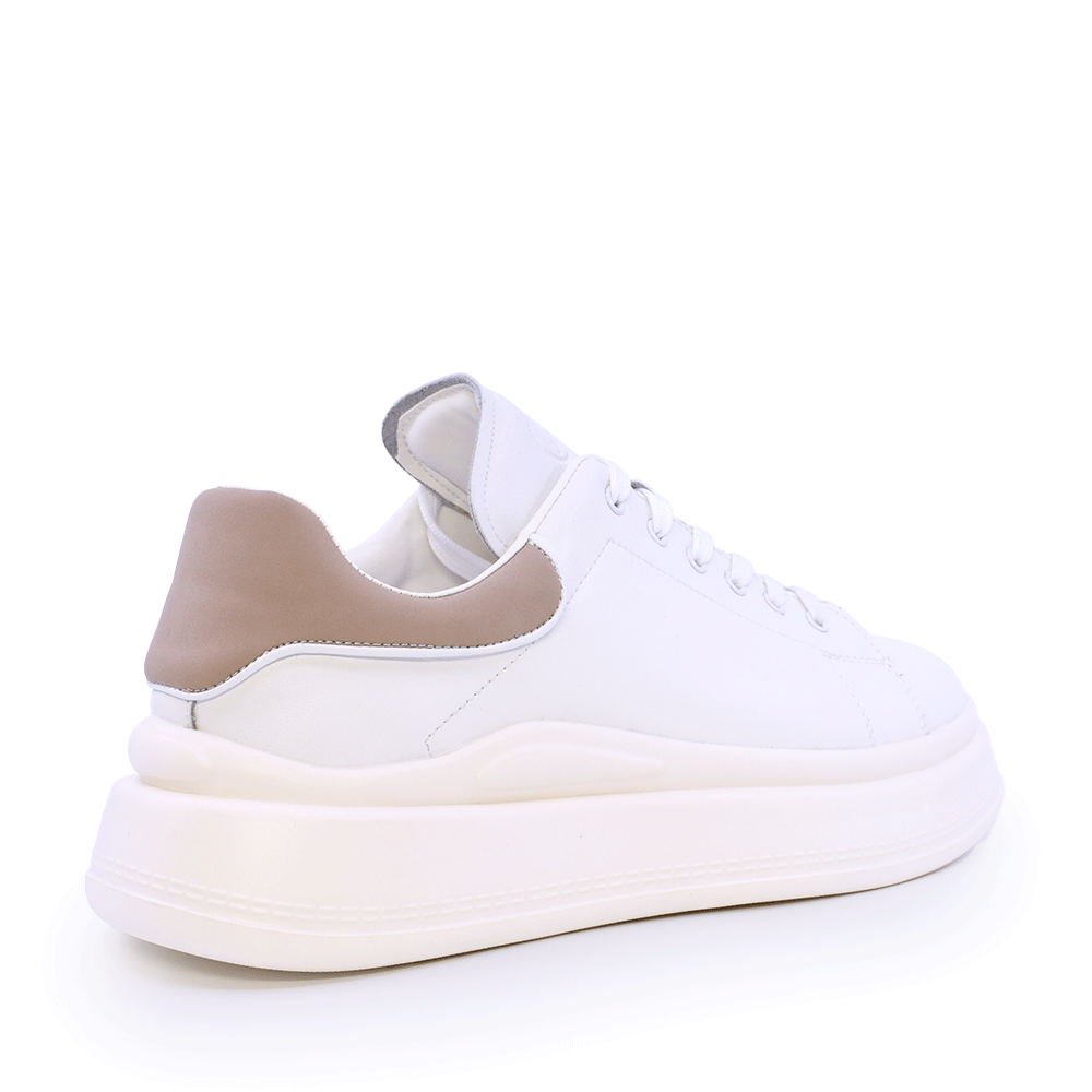 Men's lightweight sneakers Benvenuti white leather 3859BP582A
