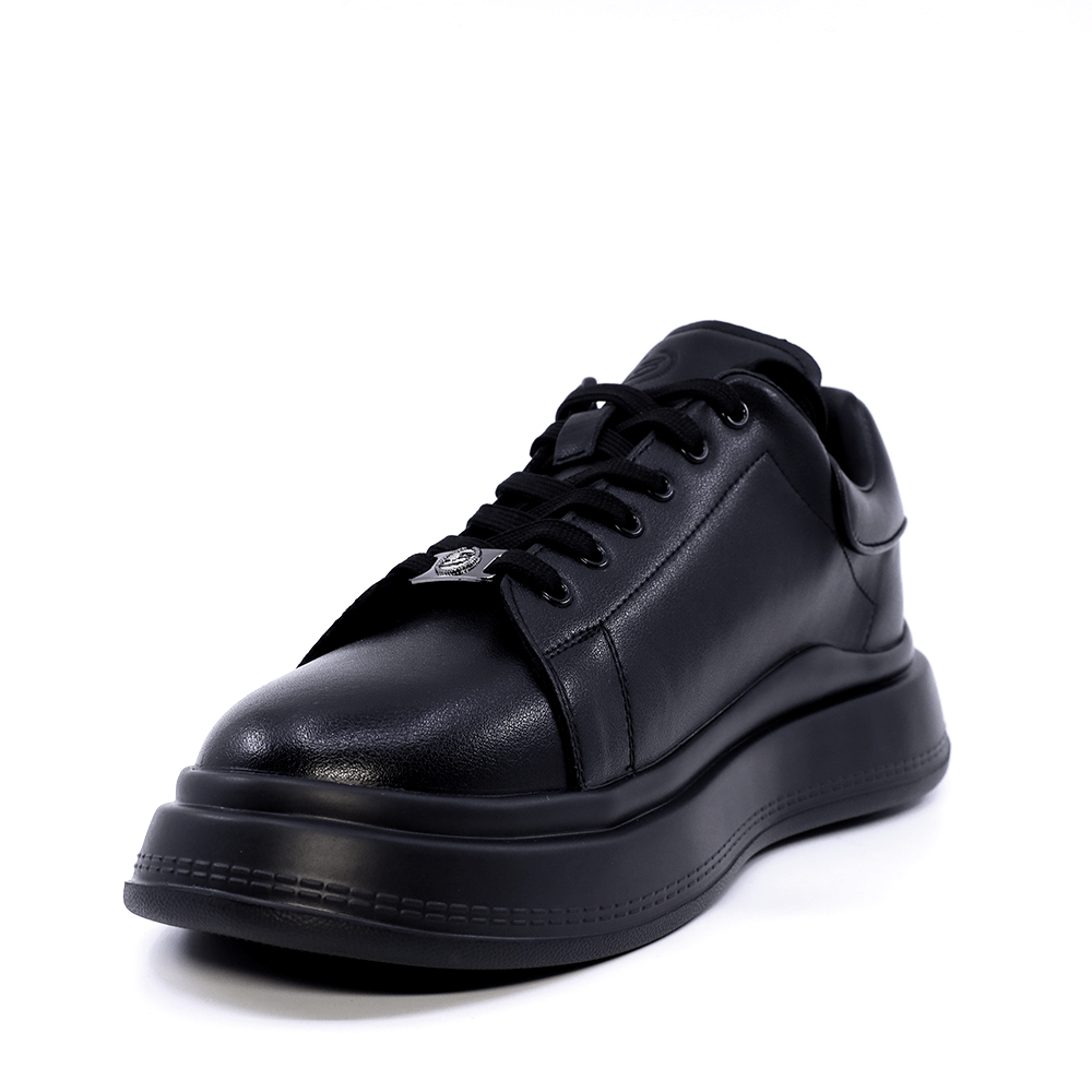 Sneakers ușori bărbați Benvenuti negri din piele 3859BP582N