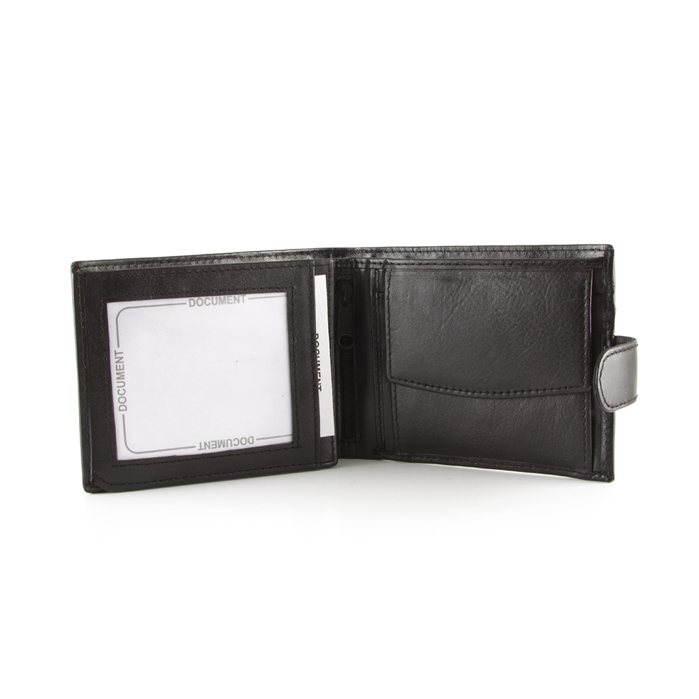 Portmoneu barbati Benvenuti negru din piele 263bpu1455n