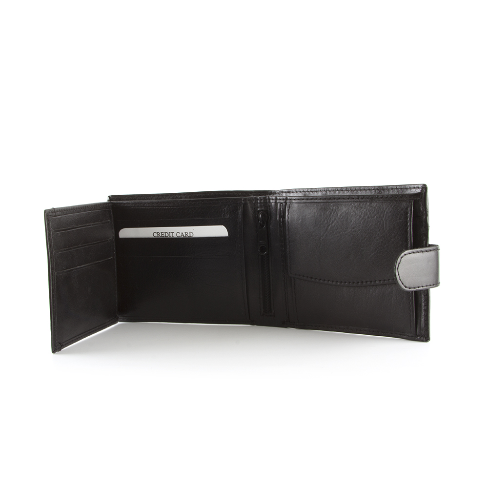 Portmoneu barbati Benvenuti negru din piele 263bpu1455n