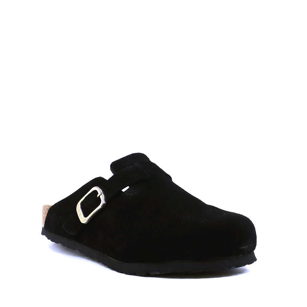 Saboți bărbați Benvenuti negri din piele  întoarsă 3851BST834VN - imagine 2