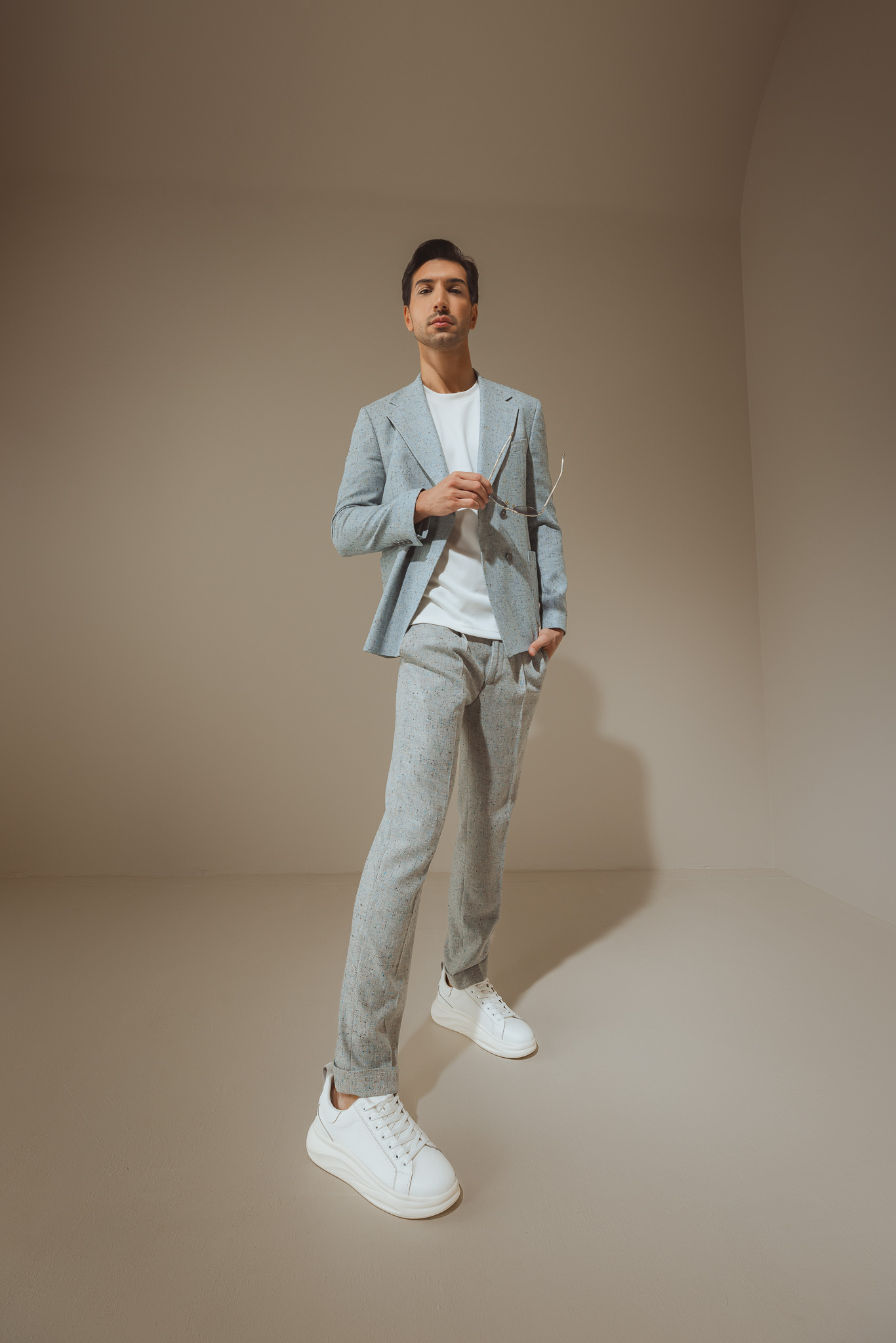 Sneakers  bărbați Benvenuti albi din piele   1921BP0078A - imagine 2