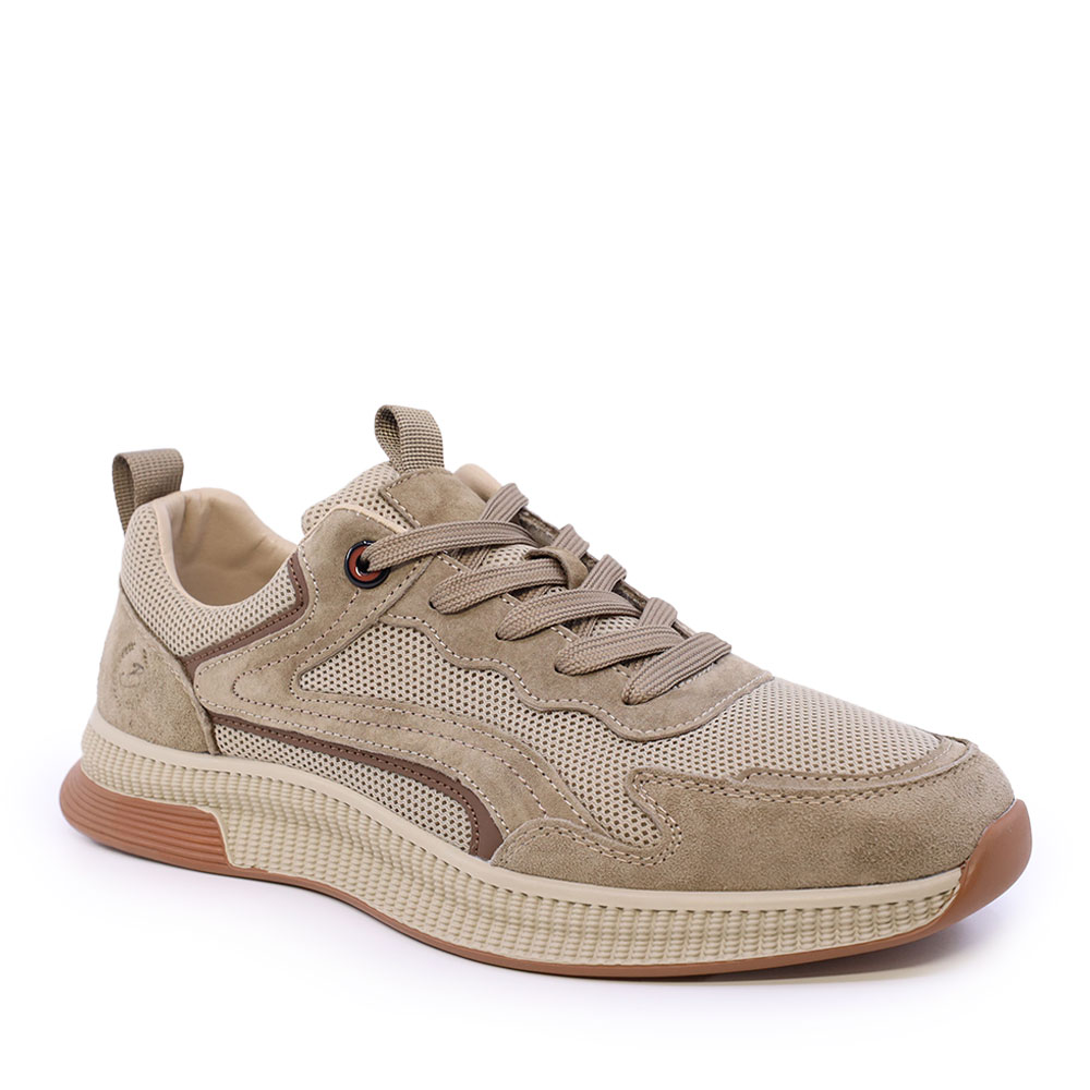 Sneakers bărbați Benvenuti bej din piele și textil 1921BP0370VBE - imagine 2