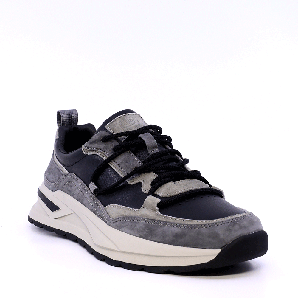 Sneakers bărbați Benvenuti gri din piele 1922BP5129VGR — imaginea 2
