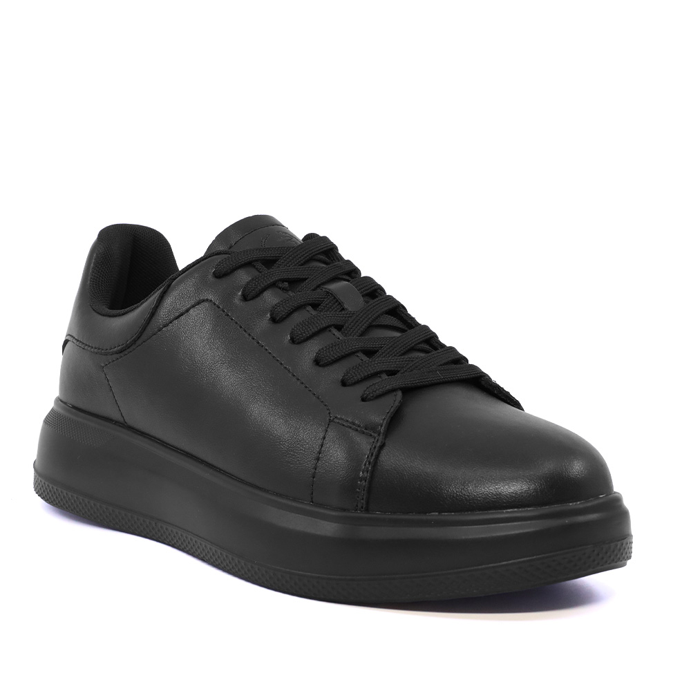 Sneakers bărbați Benvenuti negri din piele 1532BP1110N — imaginea 2