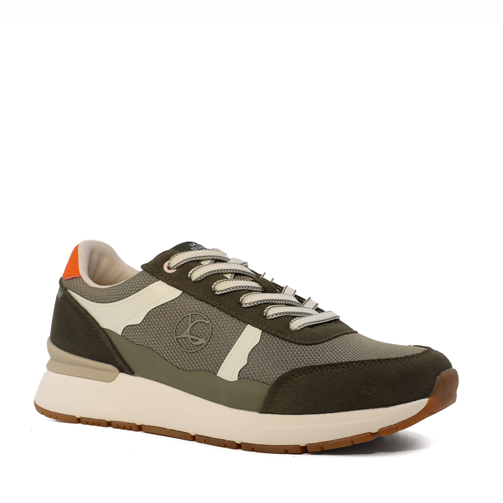 Sneakers bărbați Luca di Gioia verzi din piele și textil 1321BP1620VV