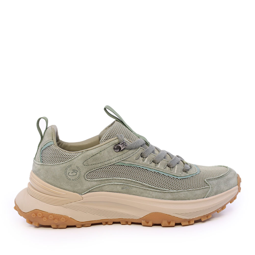 Sneakers bărbați Benvenuti verzi din piele și textil 1921BP0380VV