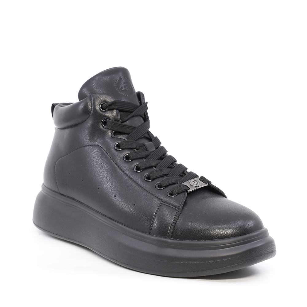 Sneakers high top bărbați  Benvenuti negre din piele  3850BG227N - 1 | YEO