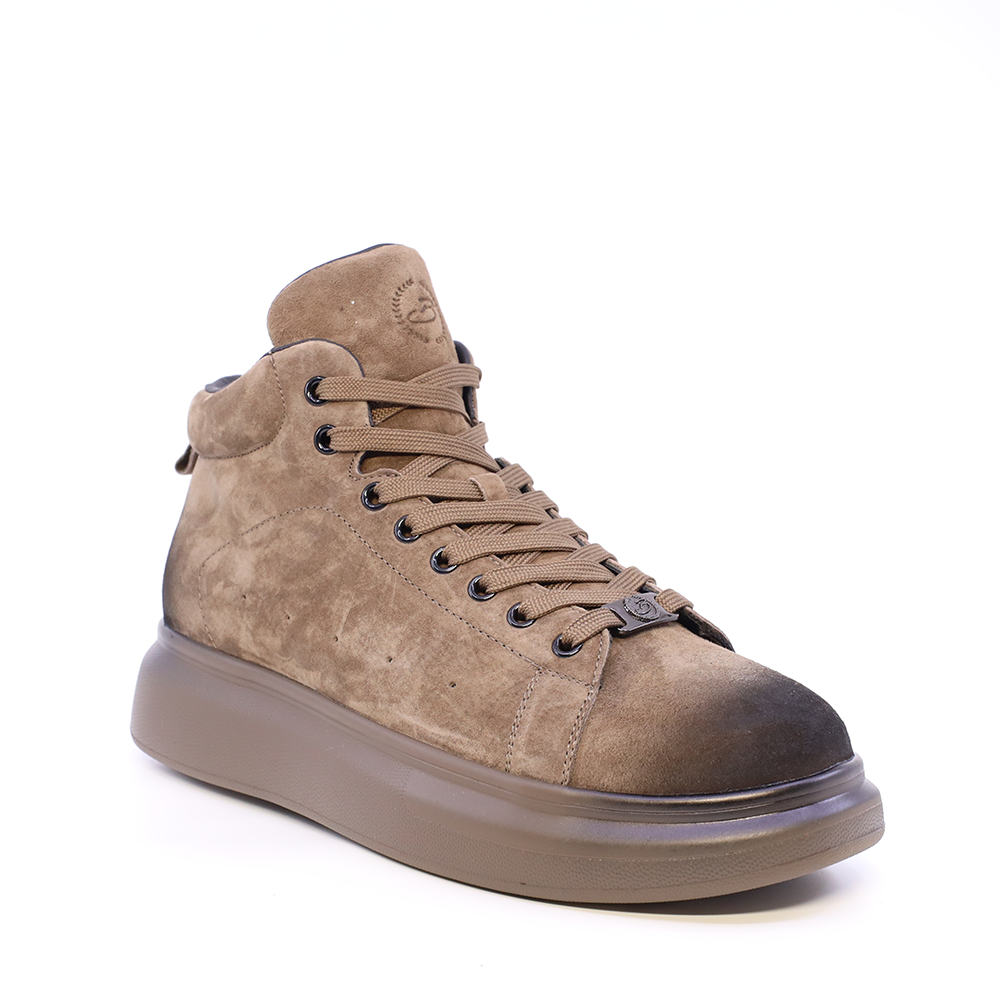 Sneakers high top bărbați  Benvenuti taupe din piele întoarsă 3850BG227VTA - 1 | YEO