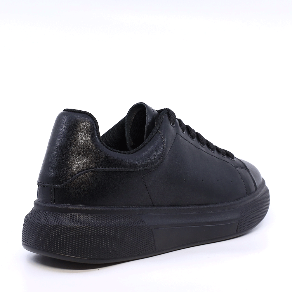 Sneakers ușori bărbați Benvenuti negri din piele 1539BP0702N