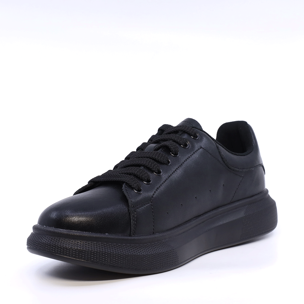 Sneakers ușori bărbați Benvenuti negri din piele 1539BP0702N