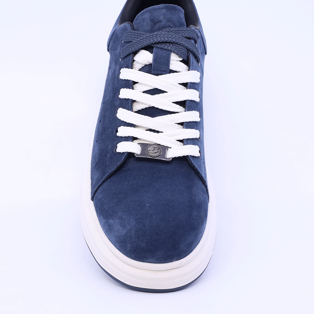 Sneakers ușori bărbați Benvenuti bleumarin din piele întoarsă  3851BP312VBL