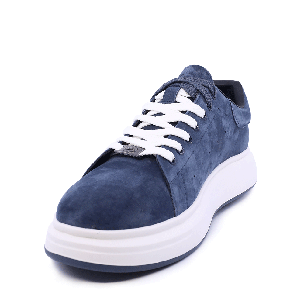 Sneakers ușori bărbați Benvenuti bleumarin din piele întoarsă  3851BP312VBL