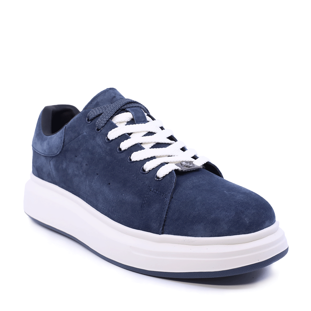 Sneakers ușori bărbați Benvenuti bleumarin din piele întoarsă  3851BP312VBL