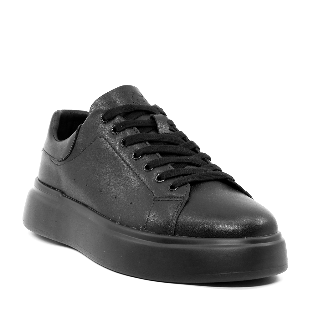 Sneakers ușori bărbați Benvenuti negri din piele 1922BP0079N — imaginea 2