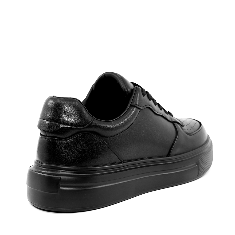 Men's lightweight sneakers Benvenuti black leather 3859BP587N