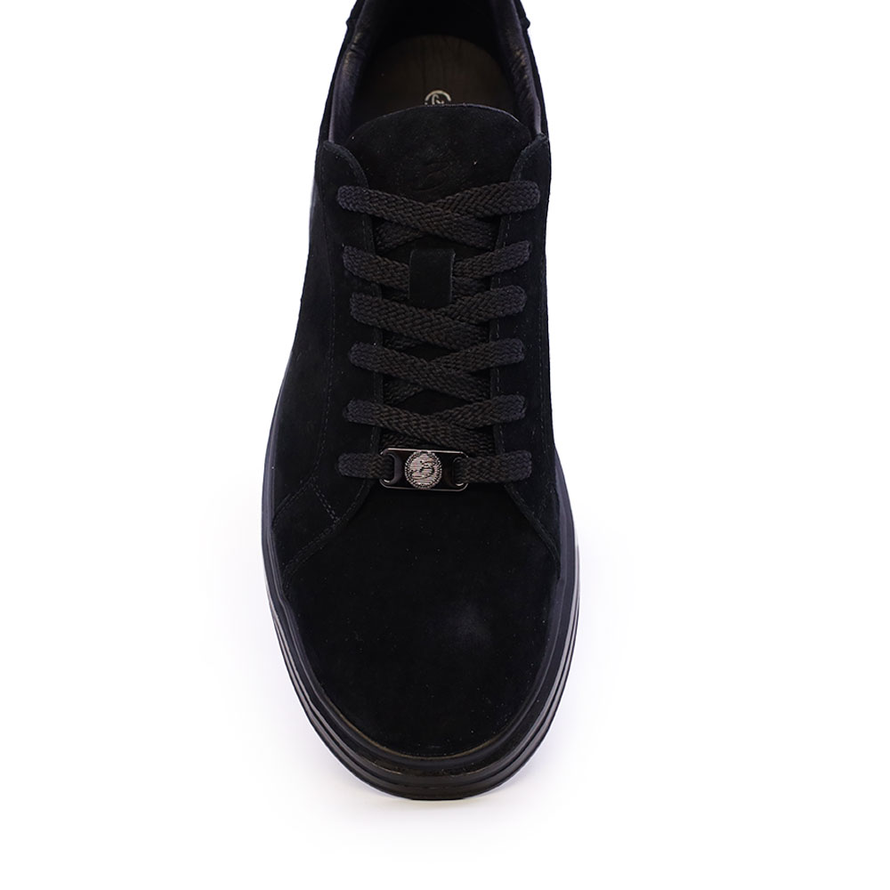 Sneakers ușori bărbați Benvenuti negri din piele întoarsă  3851BP792VN