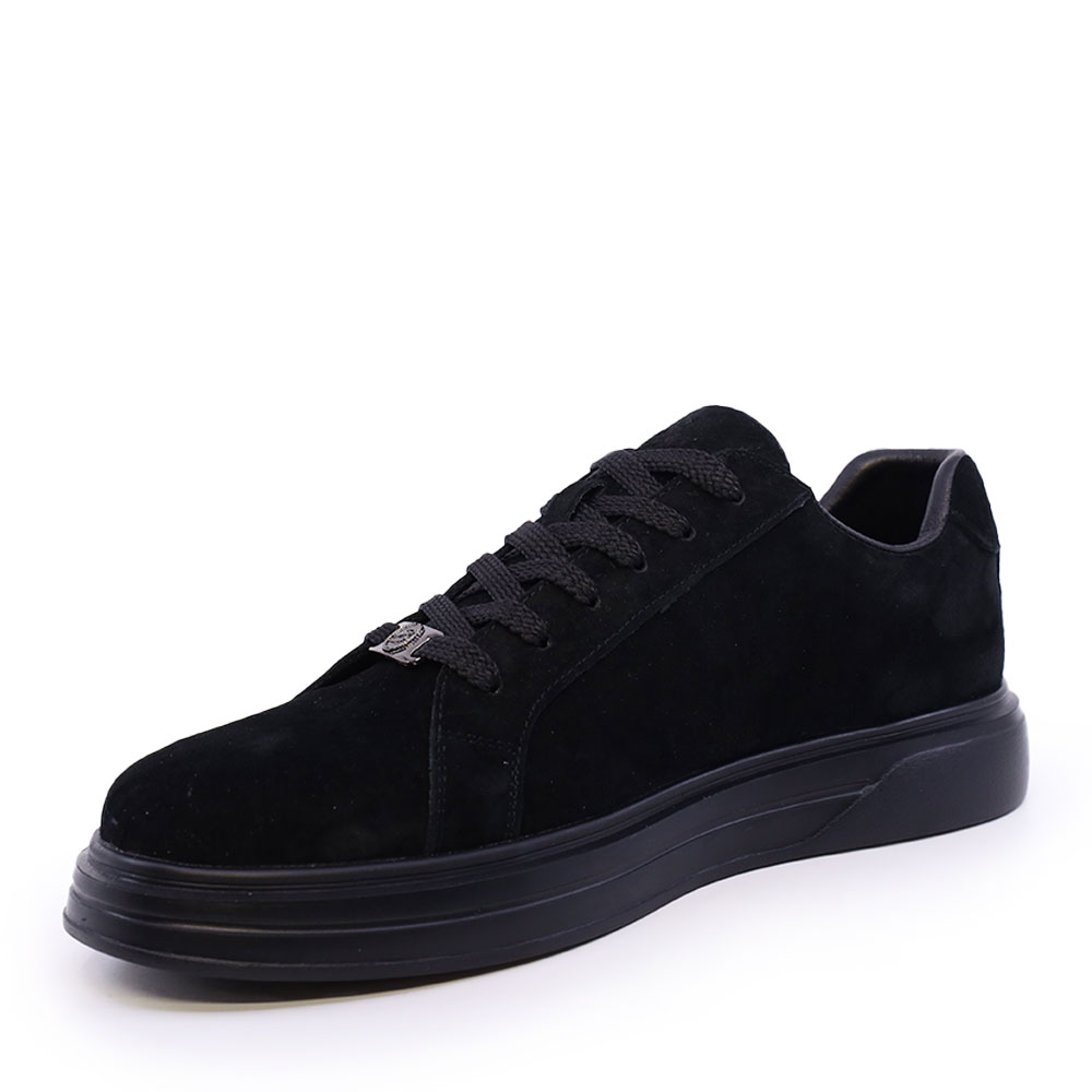 Sneakers ușori bărbați Benvenuti negri din piele întoarsă  3851BP792VN
