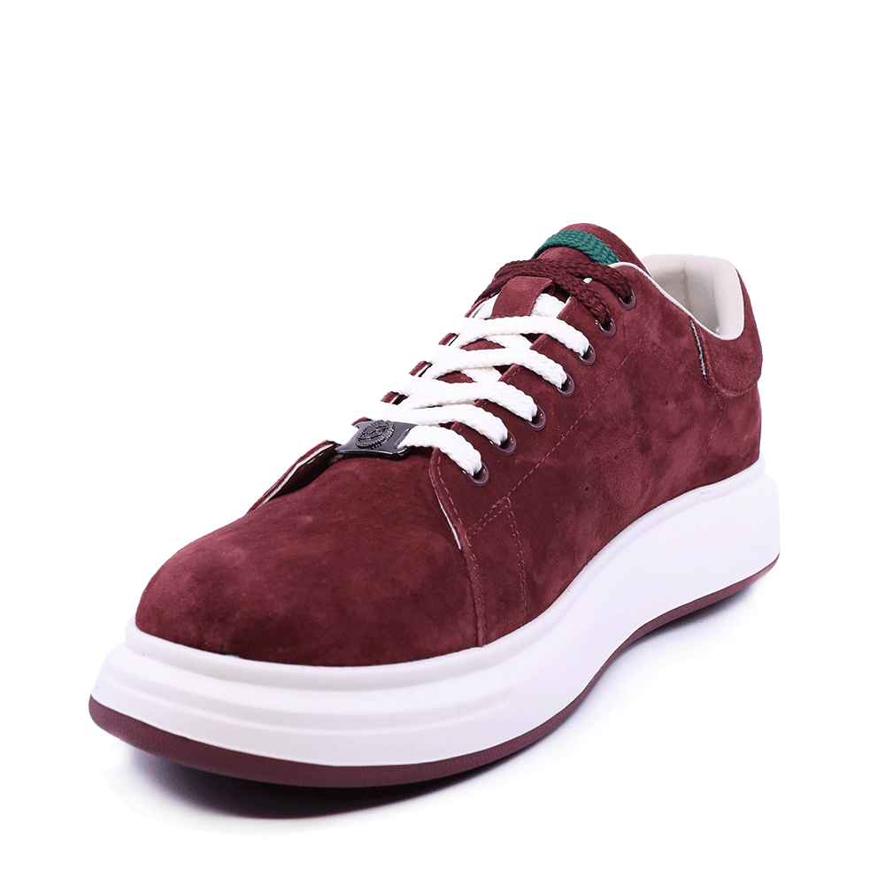 Sneakers ușori bărbați Benvenuti roșii din piele întoarsă  3851BP312VR 