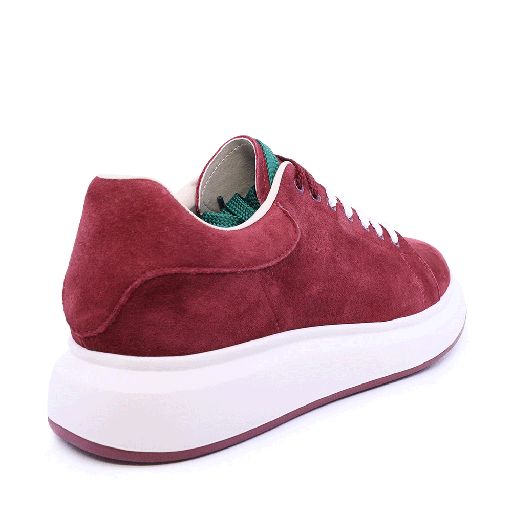 Sneakers ușori bărbați Benvenuti roșii din piele întoarsă  3851BP312VR 