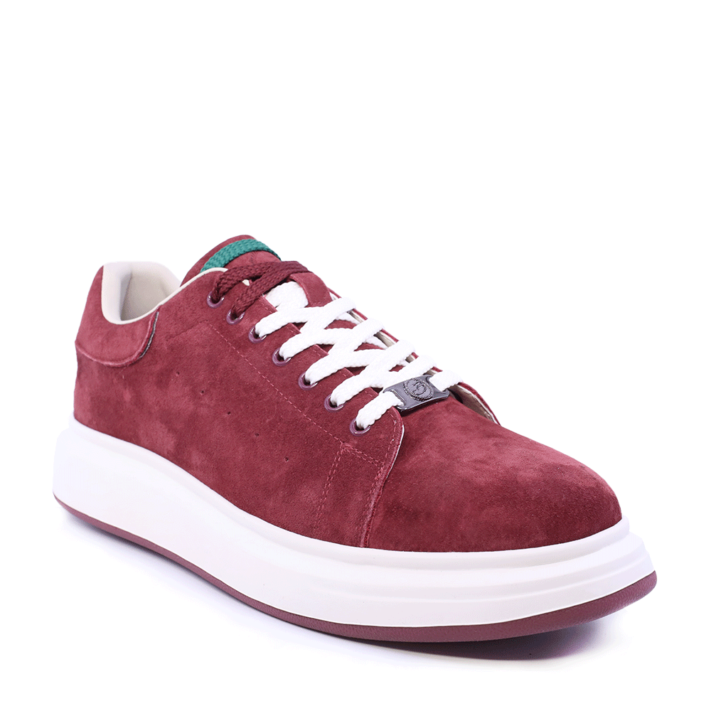 Sneakers ușori bărbați Benvenuti roșii din piele întoarsă  3851BP312VR - imagine 2