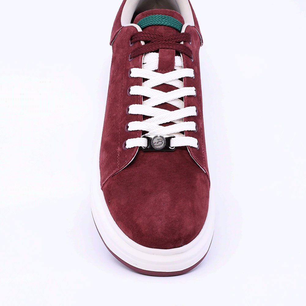 Sneakers ușori bărbați Benvenuti roșii din piele întoarsă  3851BP312VR 