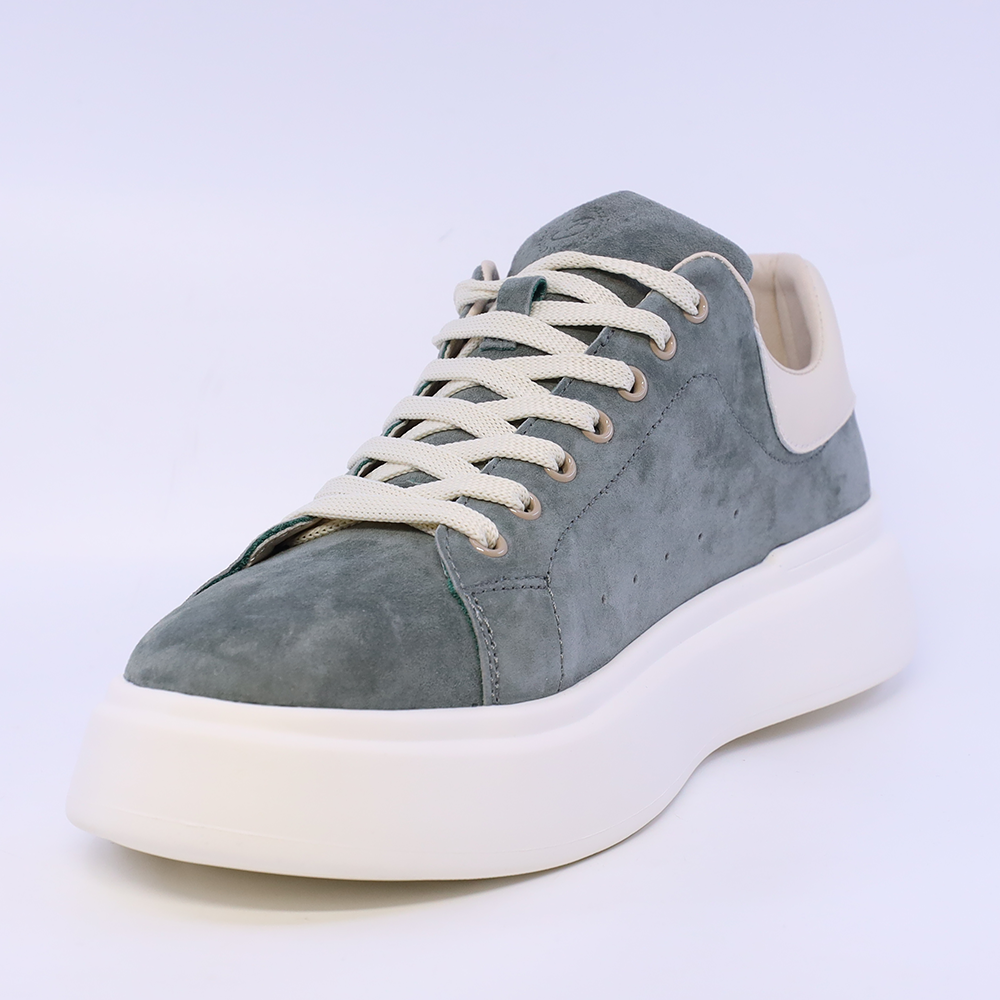 Sneakers ușori bărbați Benvenuti verzi din piele întoarsă  1921BP0079VV