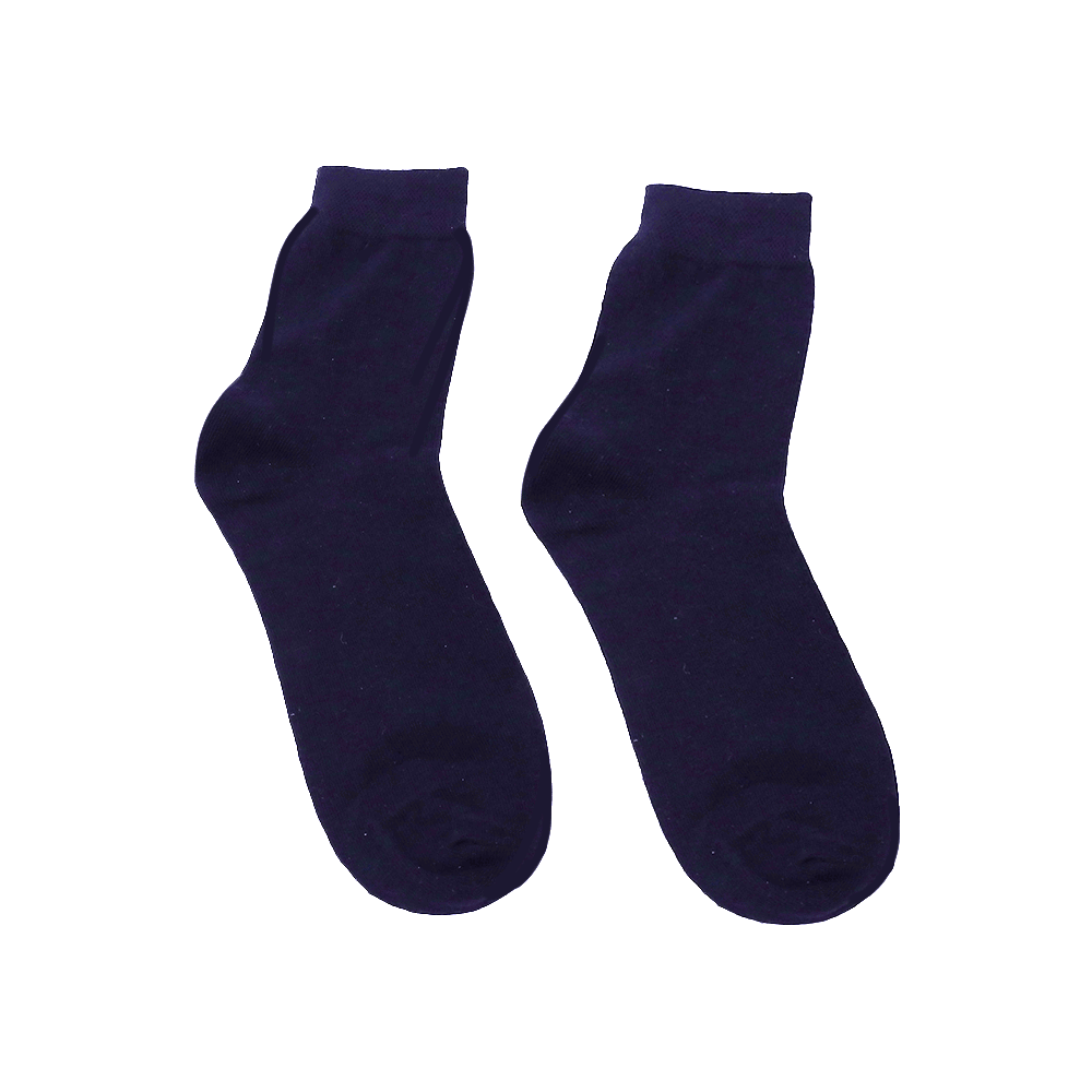Benvenuti men mid socks in navy bue cotton 323BSOS002BL