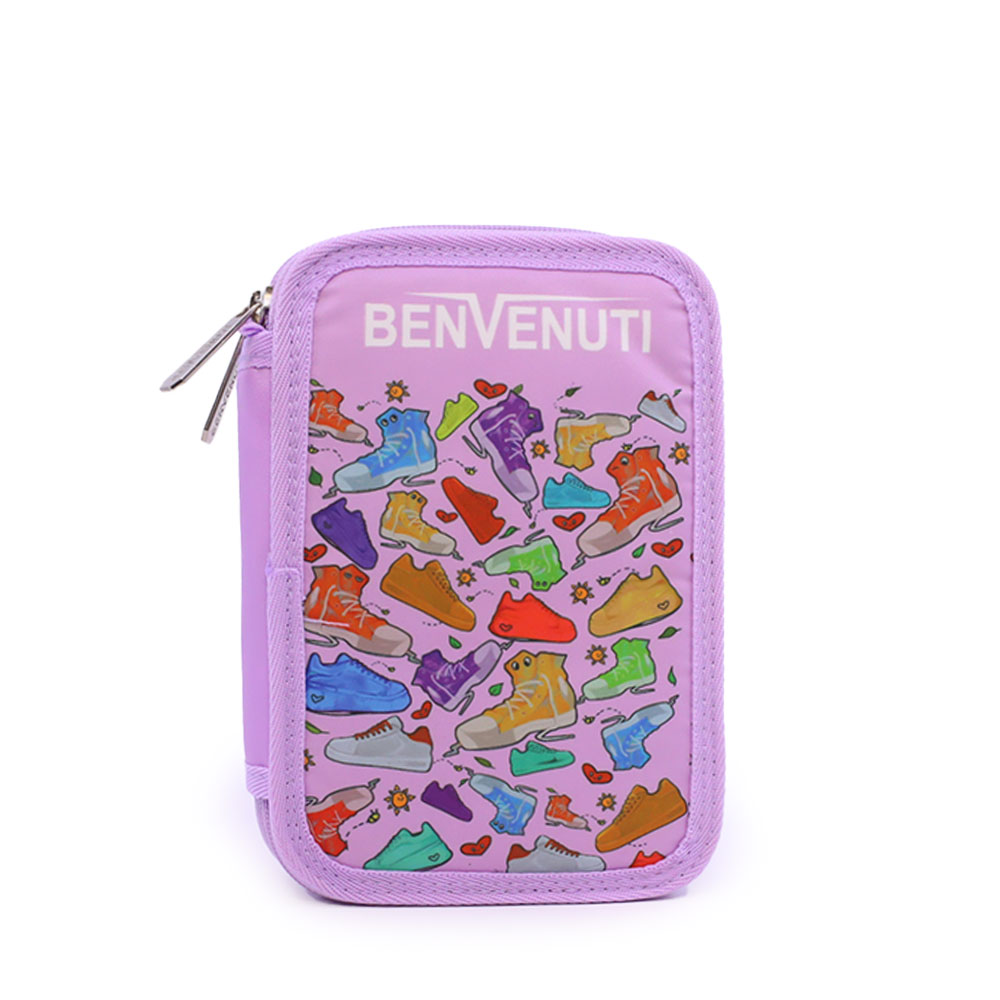 Penar cu creioane Benvenuti lila cu logo 248penaron1li
