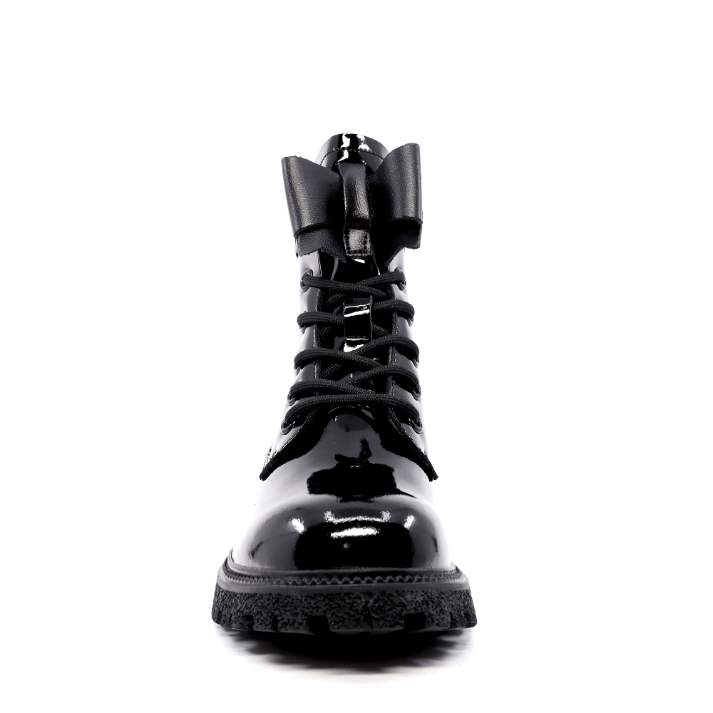 Ghete copii Benvenuti negre din piele lăcuită 3798FG018LN