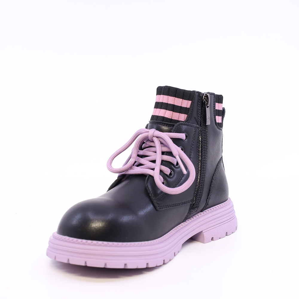 Ghete copii Benvenuti negre din piele naturală 3790FG014N
