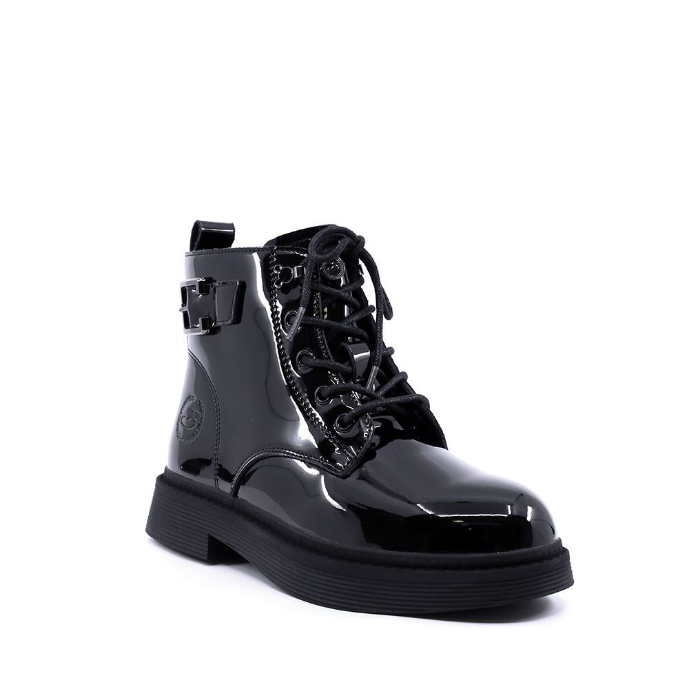 Ghete copii Benvenuti negre din piele naturală lăcuită 3790FG041LN - 1 | YEO