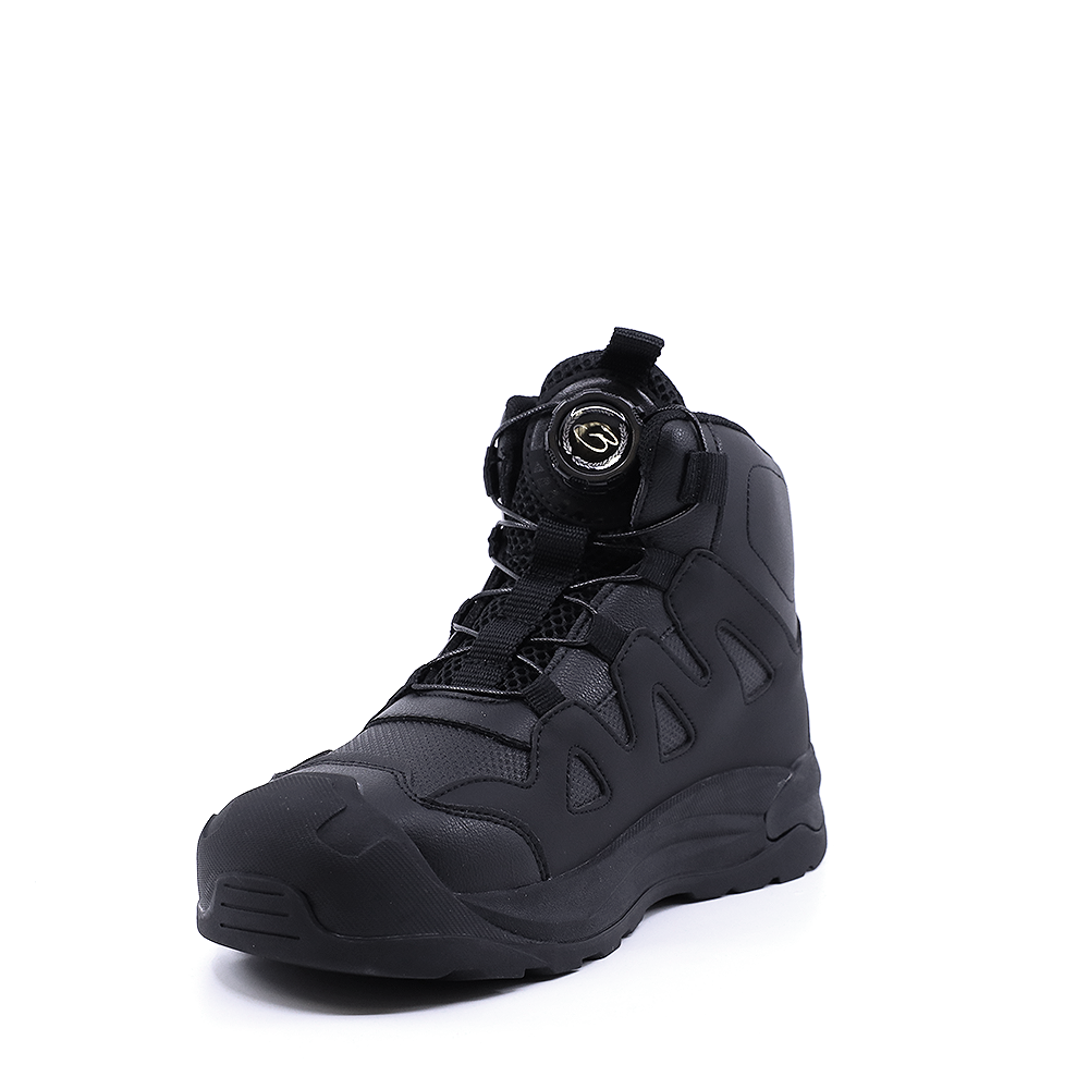 Ghete copii   Benvenuti  negre  din piele si textil 3790MG004N