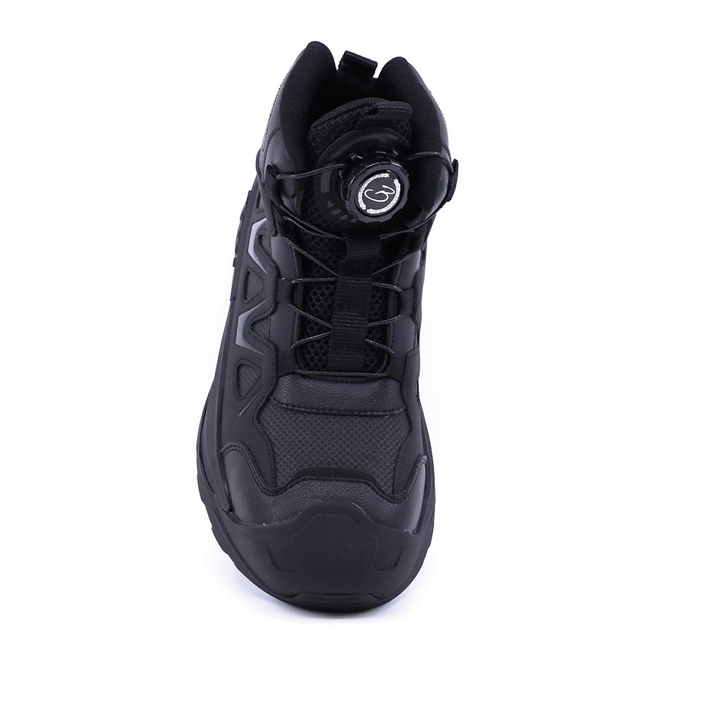 Ghete copii   Benvenuti  negre  din piele si textil 3790MG004N