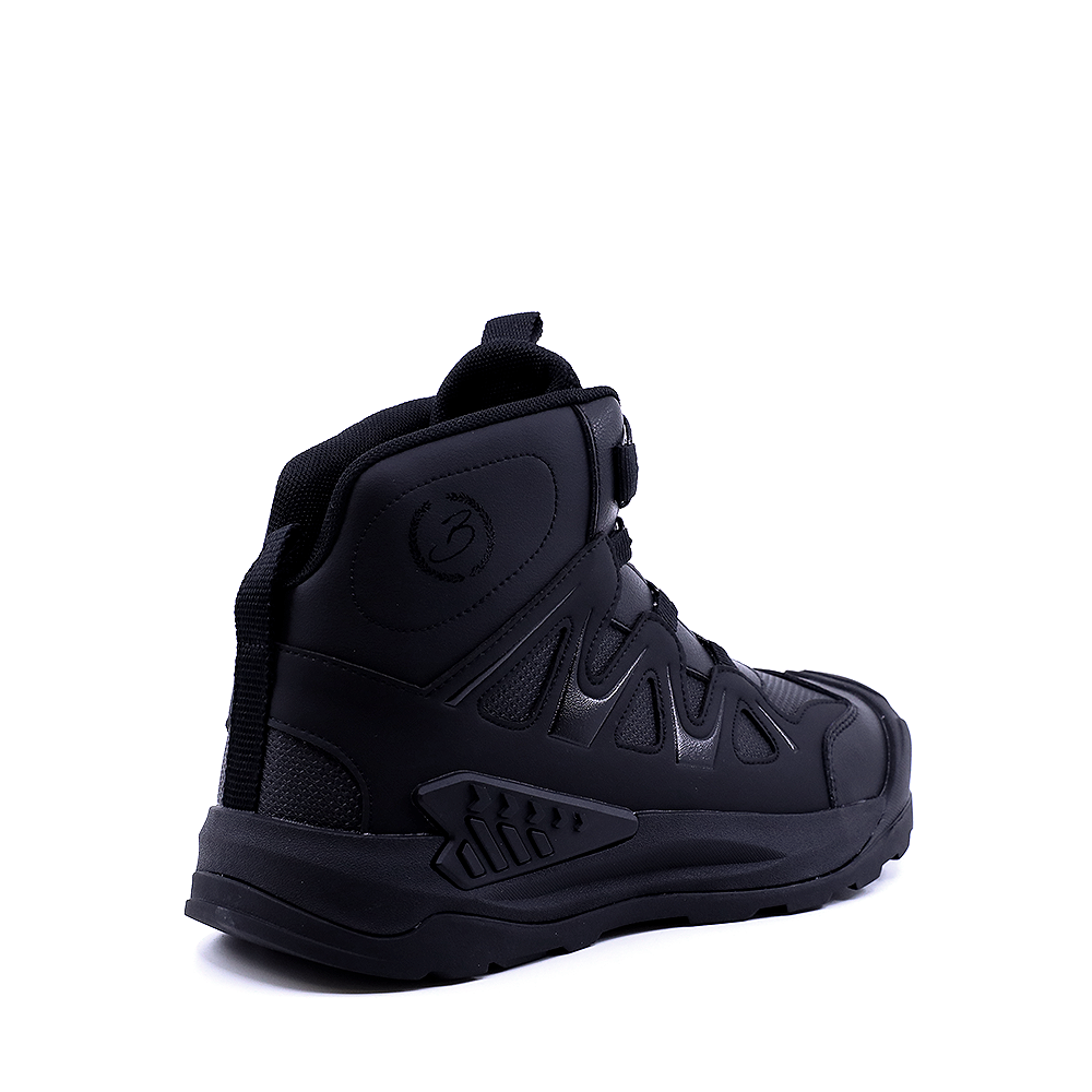 Ghete copii   Benvenuti  negre  din piele si textil 3790MG004N