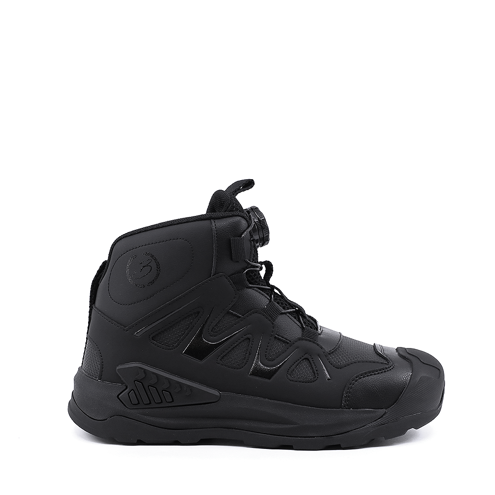 Ghete copii   Benvenuti  negre  din piele si textil 3790MG004N