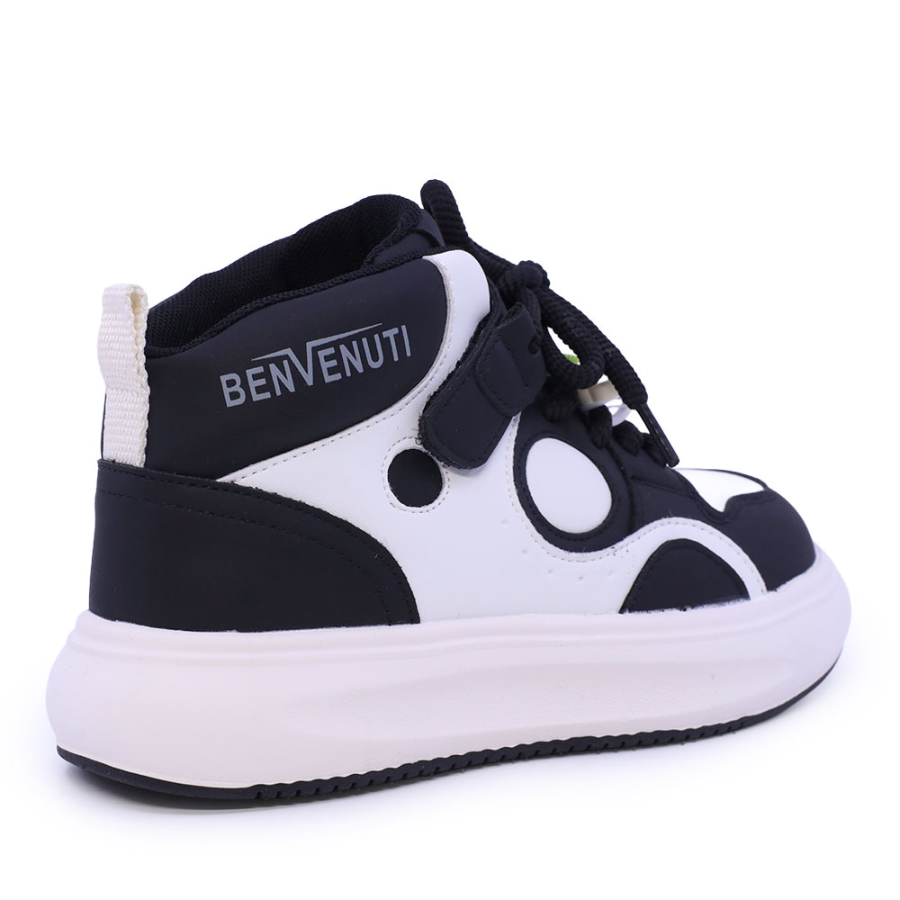 Ghete sport copii Benvenuti alb cu negru 3792MG048AN
