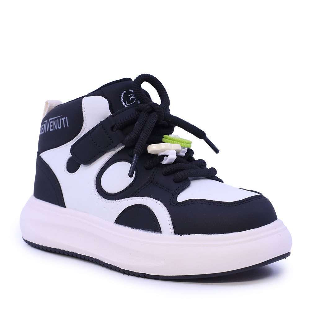 Ghete sport copii Benvenuti alb cu negru 3792MG048AN