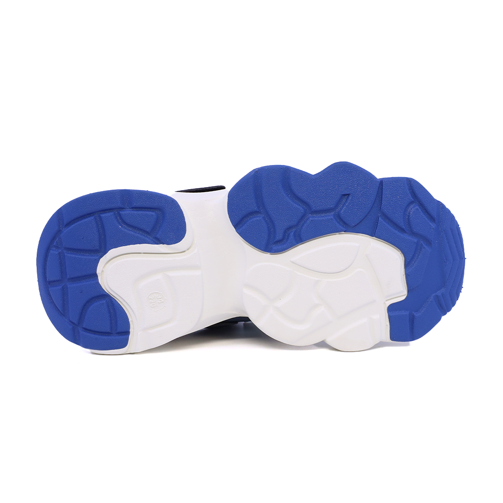 Sneakers baieți Benvenuti albi cu bleumarin din piele 3799MP210ABL