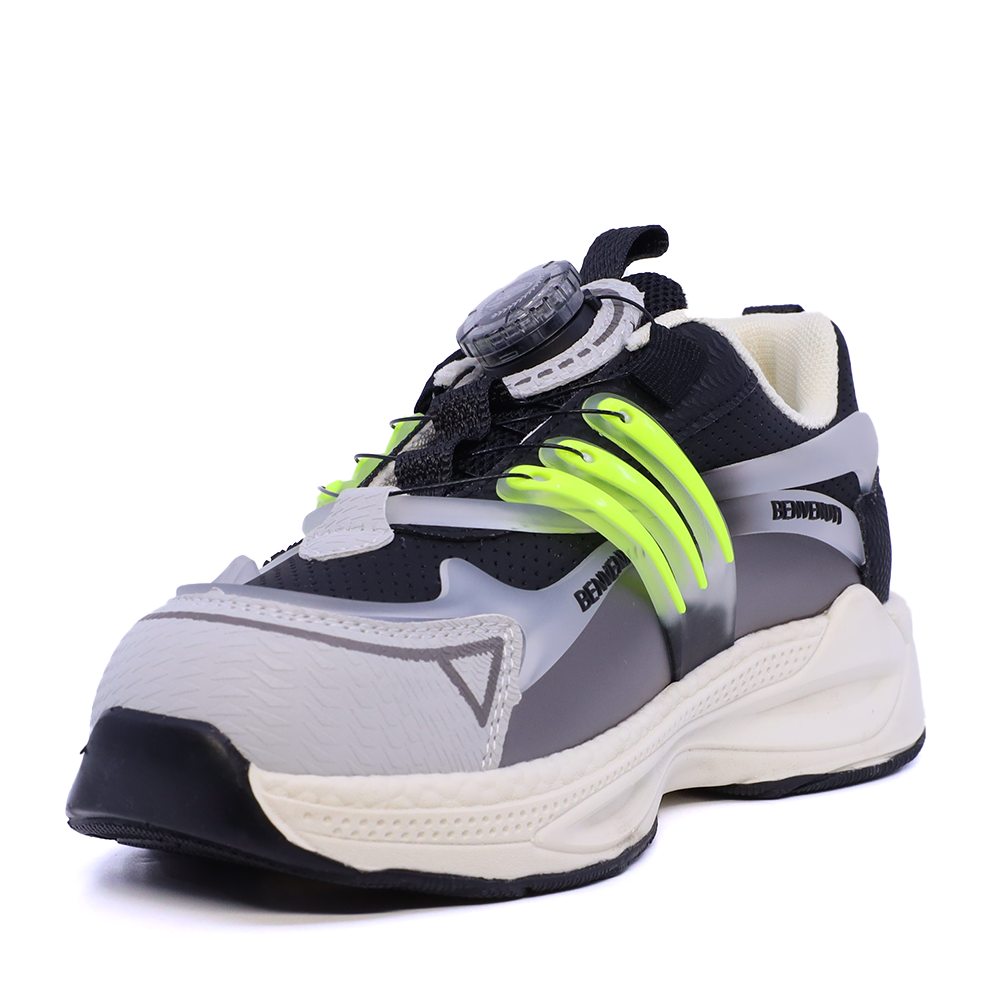 Sneakers baieți Benvenuti negri din piele 3799MP150N