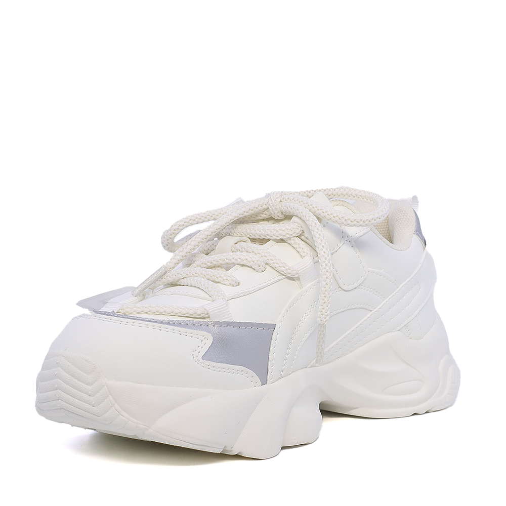 Sneakers fetițe Benvenuti albi din piele 3799FP160A