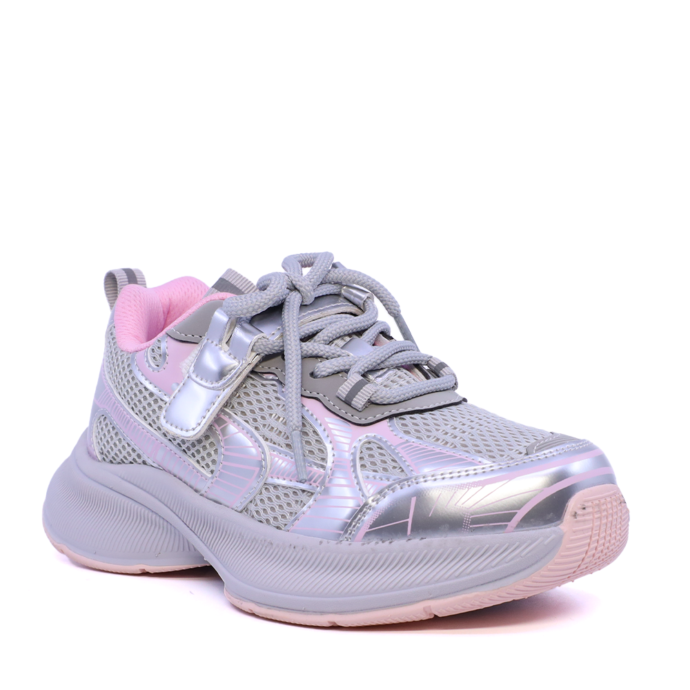 Sneakers fetițe Benvenuti argintii din piele 3799FP250AG - 1 | YEO