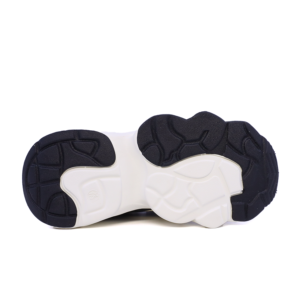 Sneakers fetițe Benvenuti negri din piele 3799FP160N
