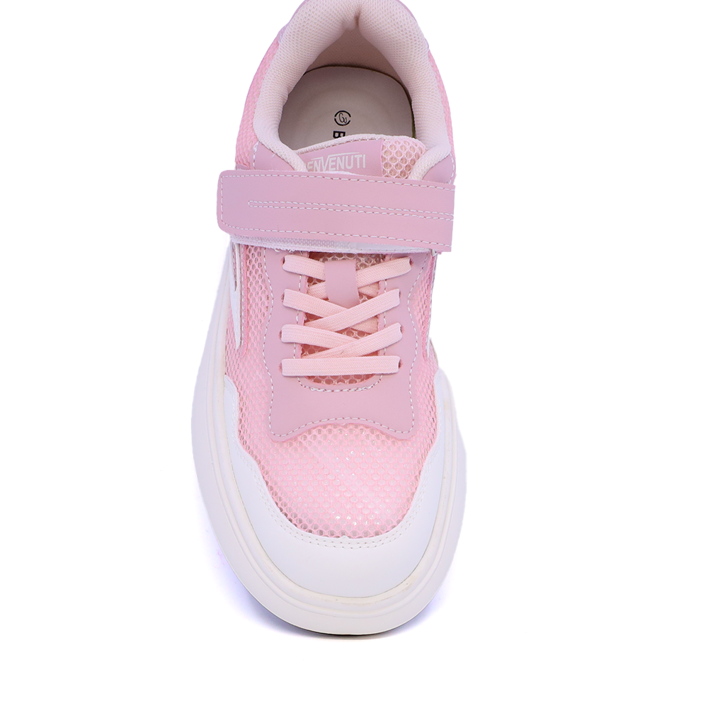 Sneakers fetițe Benvenuti roz din piele 3799FPF220RO