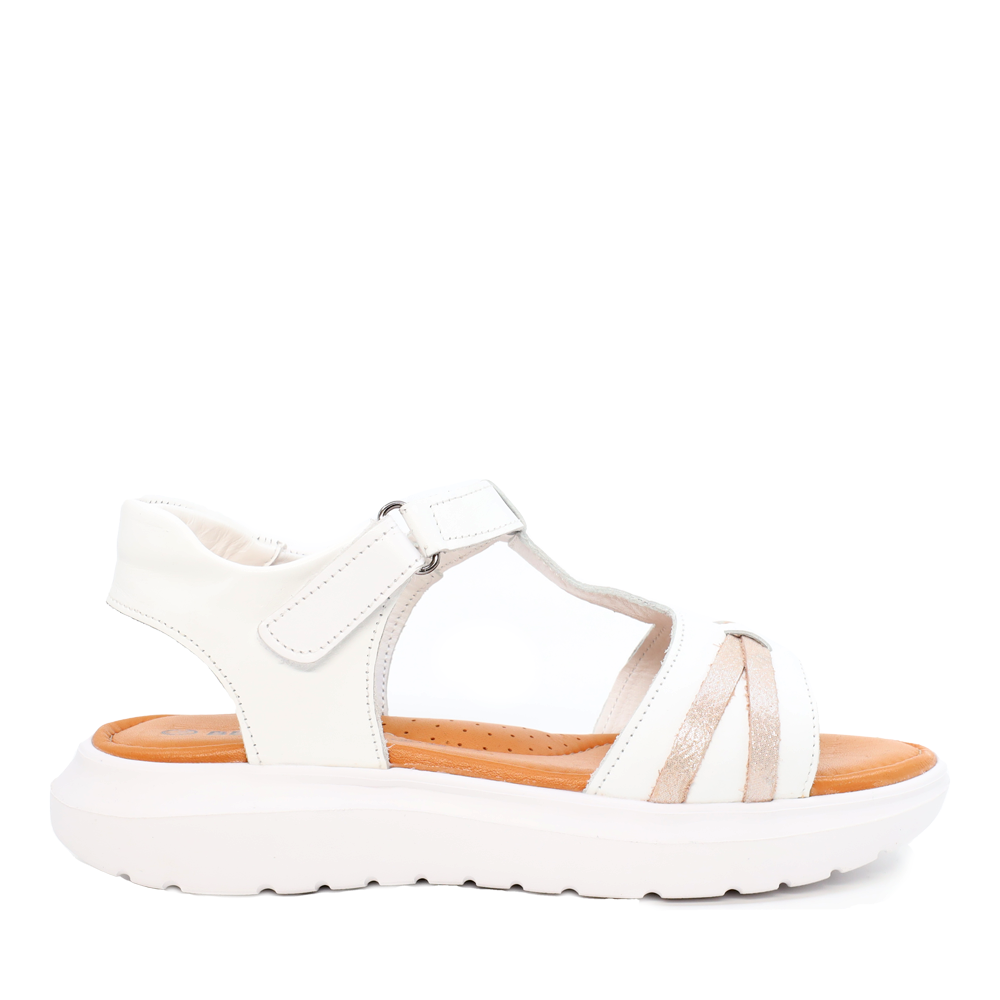 Sandale copii Benvenuti albe din piele 3185FS0560A